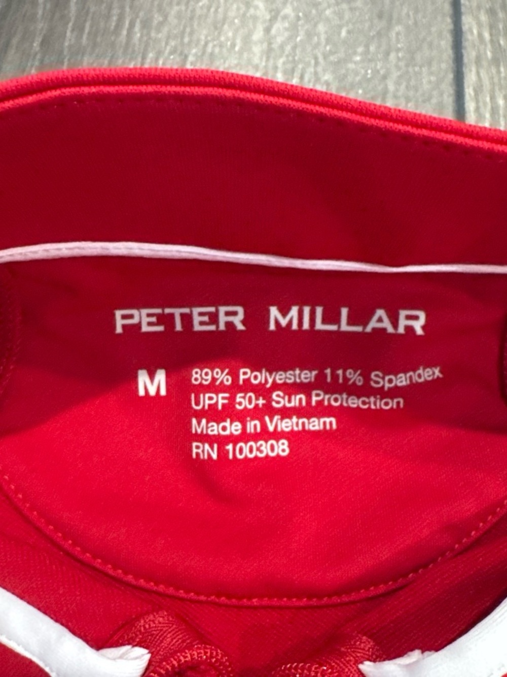 Women’s Peter Millar Indiana University golf quarter zip in red, sz M worn once - Picture 3 of 4